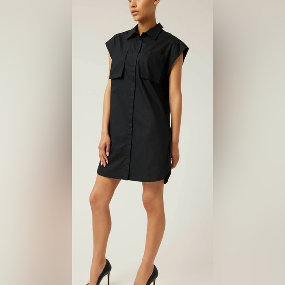 NWT LITA BY CIARA SHORT SLEEVE BLACK SHIRT DRESS SIZE XL MSRP $248 - Picture 1 of 9